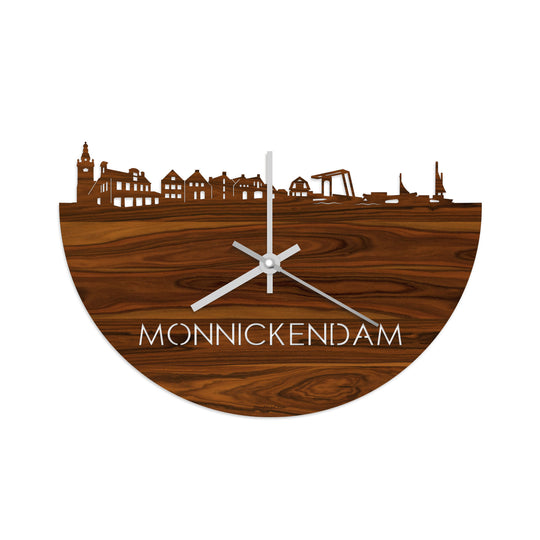 Skyline Klok Monnickendam Palissander houten cadeau decoratie relatiegeschenk van WoodWideCities