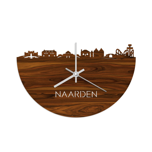 Skyline Klok Naarden Palissander houten cadeau decoratie relatiegeschenk van WoodWideCities