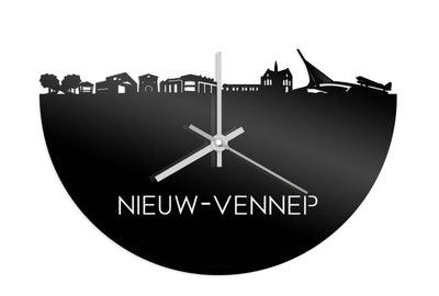 Skyline Klok Nieuw-Vennep Zwart Glanzend