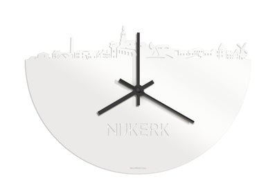 Skyline Clock Nijkerk White Glossy