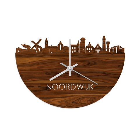 Skyline Klok Noordwijk Palissander houten cadeau decoratie relatiegeschenk van WoodWideCities