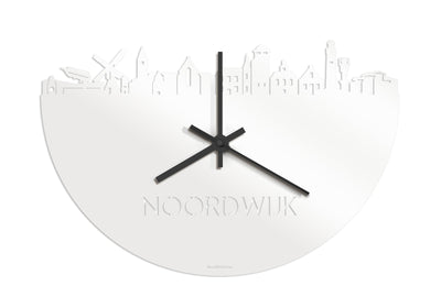 Skyline Clock Noordwijk White Glossy