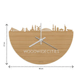 Skyline Klok Noordwijkerhout Bamboe houten cadeau decoratie relatiegeschenk van WoodWideCities