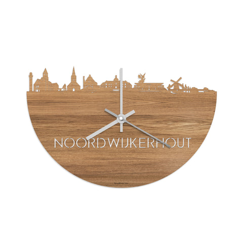 Skyline Klok Noordwijkerhout Eiken houten cadeau decoratie relatiegeschenk van WoodWideCities