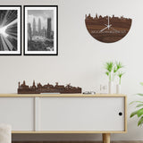 Skyline Klok Noordwijkerhout Noten houten cadeau decoratie relatiegeschenk van WoodWideCities