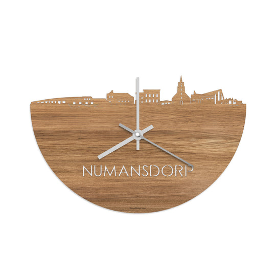Skyline Klok Numansdorp Eiken houten cadeau decoratie relatiegeschenk van WoodWideCities
