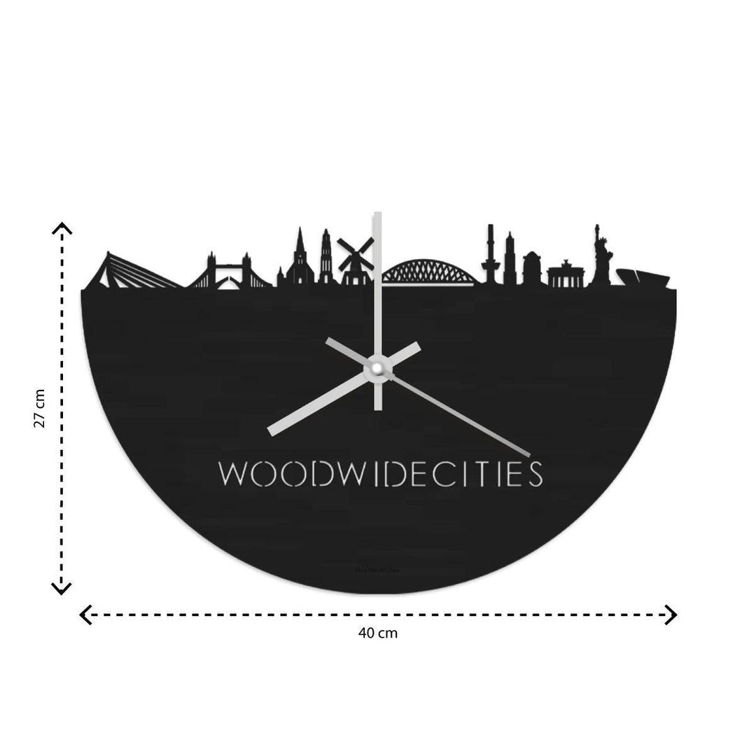 Skyline Klok Numansdorp Metallic Goud gerecycled kunststof cadeau decoratie relatiegeschenk van WoodWideCities