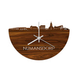 Skyline Klok Numansdorp Palissander houten cadeau decoratie relatiegeschenk van WoodWideCities