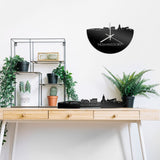Skyline Klok Numansdorp Zwart glanzend gerecycled kunststof cadeau decoratie relatiegeschenk van WoodWideCities