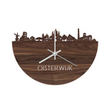 Skyline Klok Oisterwijk Noten houten cadeau decoratie relatiegeschenk van WoodWideCities