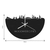 Skyline Klok Oost-Souburg Black Zwart houten cadeau wanddecoratie relatiegeschenk van WoodWideCities
