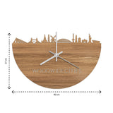 Skyline Klok Oost-Souburg Eiken houten cadeau wanddecoratie relatiegeschenk van WoodWideCities