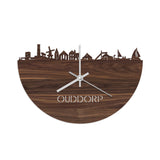Skyline Klok Ouddorp Noten houten cadeau decoratie relatiegeschenk van WoodWideCities