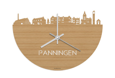 Skyline Clock Panningen Bamboo