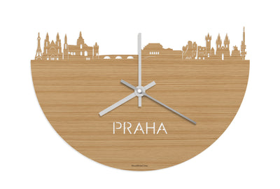 Skyline Clock Prague Bamboo