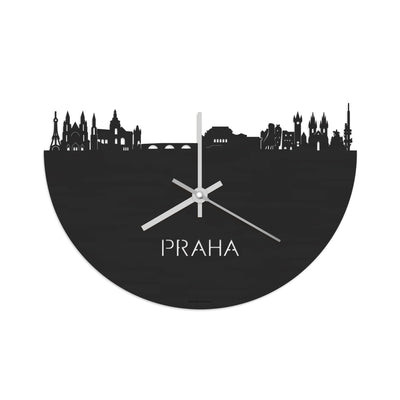 Skyline Clock Prague Black