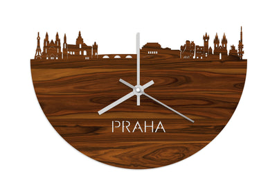 Skyline Clock Prague Rosewood