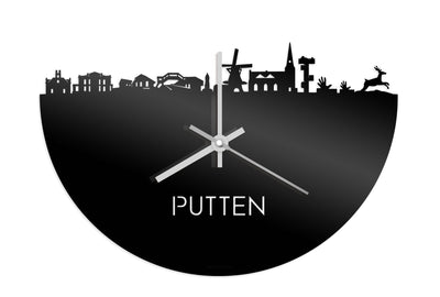 Skyline Clock Putten Black Glossy