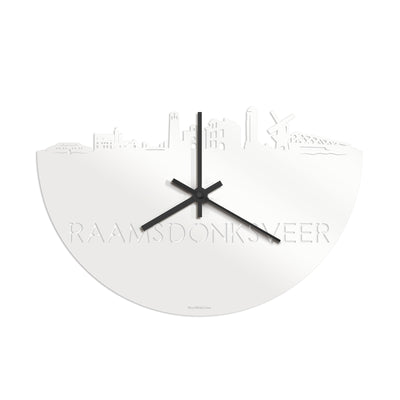 Skyline Clock Raamsdonksveer White Glossy