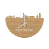 Skyline Klok Ridderkerk Bamboe houten cadeau decoratie relatiegeschenk van WoodWideCities
