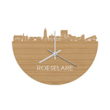 Skyline Klok Roeselare Bamboe houten cadeau decoratie relatiegeschenk van WoodWideCities