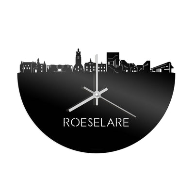 Skyline Clock Roeselare Black Glossy