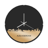Skyline Klok Rond Alblasserdam Goud Metallic