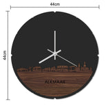 Skyline Klok Rond Alkmaar Metallic Goud gerecycled kunststof cadeau decoratie relatiegeschenk van WoodWideCities