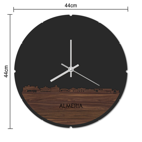 Skyline Klok Rond Almeria Metallic Goud gerecycled kunststof cadeau decoratie relatiegeschenk van WoodWideCities