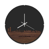 Skyline Klok Rond Amsterdam Noten