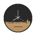 Skyline Klok Rond Antwerpen Bamboe