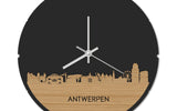 Skyline Klok Rond Antwerpen Bamboe