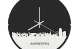 Skyline Klok Rond Antwerpen Wit Glanzend