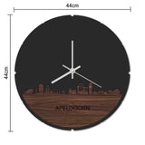 Skyline Klok Rond Apeldoorn Eiken houten cadeau decoratie relatiegeschenk van WoodWideCities