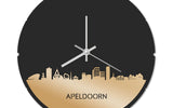 Skyline Klok Rond Apeldoorn Goud Metallic