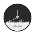 Skyline Klok Rond Apeldoorn Wit Glanzend