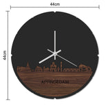 Skyline Klok Rond Appingedam Wit glanzend gerecycled kunststof cadeau decoratie relatiegeschenk van WoodWideCities