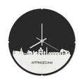Skyline Klok Rond Appingedam Wit Glanzend