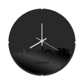 Skyline Clock Round Arnhem Black Glossy