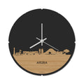 Skyline Klok Rond Aruba Bamboe
