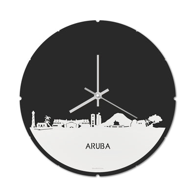 Skyline Klok Rond Aruba Wit Glanzend