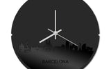 Skyline Klok Rond Barcelona Zwart Glanzend