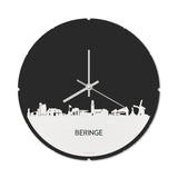 Skyline Klok Rond Beringe Wit Glanzend