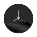 Skyline Clock Round Bogotá Black Glossy