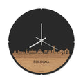 Skyline Klok Rond Bologna Eiken