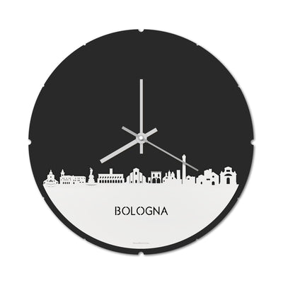 Skyline Clock Round Bologna White Glossy