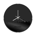 Skyline Klok Rond Bologna Zwart Glanzend