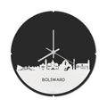 Skyline Klok Rond Bolsward Wit Glanzend