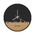 Skyline Klok Rond Boston Bamboe