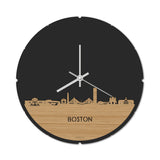 Skyline Klok Rond Boston Bamboe